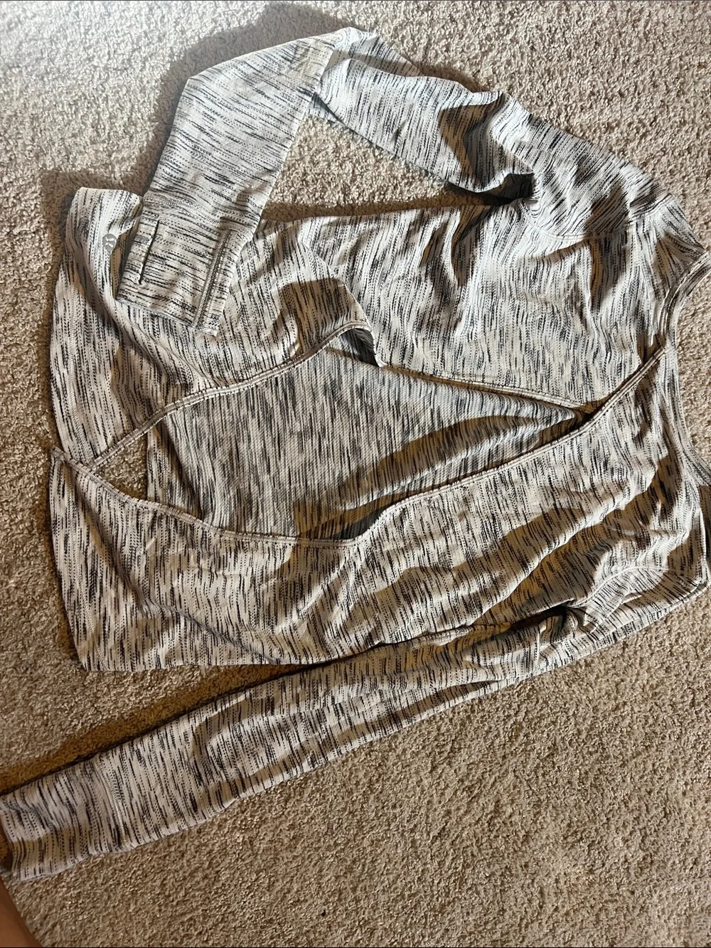 lululemon athletica Heathered Light Gray Crewneck Sweater